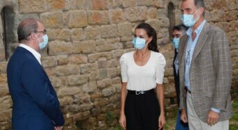 Los Reyes inauguran el nuevo espacio expositivo en San Juan de la Peña, dedicado al monasterio y al X Conde de Aranda