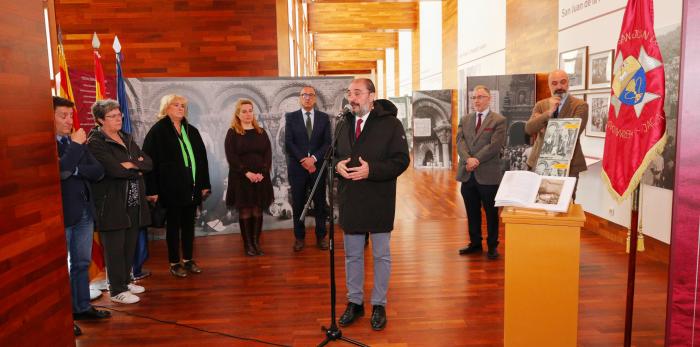 Javier Lambán en San Juan de la Peña. LUIS CORREAS Gobierno de Aragon